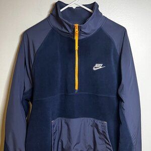 Nike Fleece Pullover Windbreaker 1/4 Zip Size L